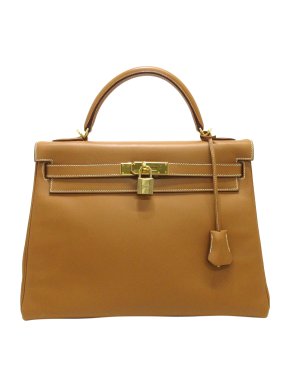 Hermes Vache Natural Kelly Retourne 32 GHW
