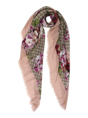 Gucci Supreme Blooms Cashmere & Silk Shawl