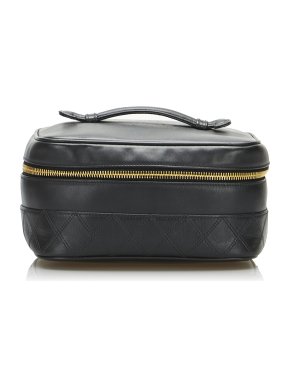 Chanel Black Leather CC Vanity Bag