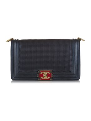 Chanel Embossed Cube Medium Boy Flap Bag
