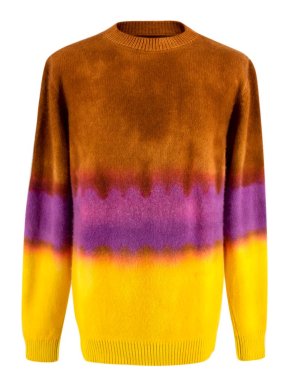 The Elder Statesman Colourblock Tie-dye Cashmere Jumper