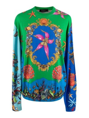 Versace Multicoloured Knitted Silk Starfish Jumper