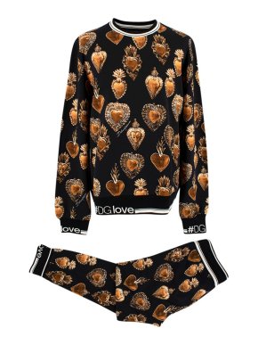 Dolce & Gabbana Sacred Heart Print Jumper & Joggers