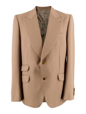 Gucci Light Brown Fluid Drill Tailored Jacket