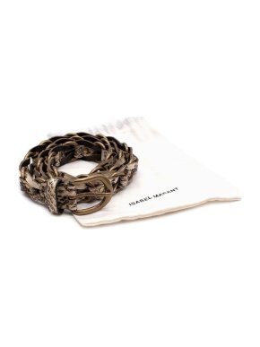 Isabel Marant Woven Snakeskin Belt