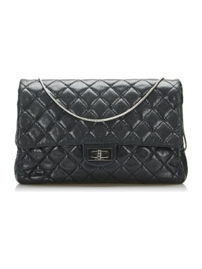Chanel Black Quilted Leather Reissue 2.55 227 Maxi Flap Bag