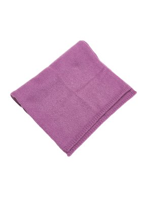 Hermes Purple Knit Cashmere Scarf