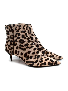 Alexandre Birman Leopard Kitten Heel Ankle Boots