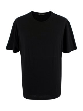 Versace Crew Neck Black Cotton T-shirt