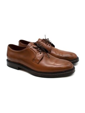 Brunello Cucinelli Glossed-Leather Derby Shoes