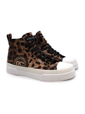 Dolce & Gabbana Leopard-print High-top Sneakers