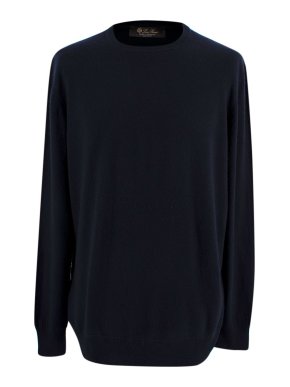 Loro Piana Navy Blue Baby Cashmere Jumper