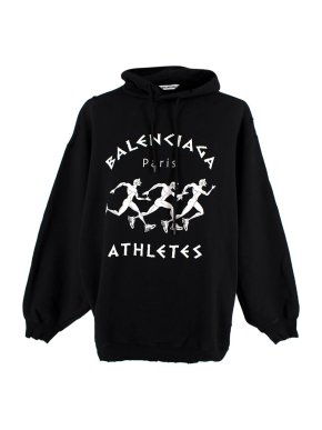 Balenciaga Black & White Athletes Hoodie
