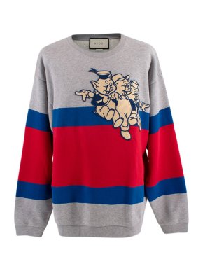 Gucci x Disney Grey '3 Little Pigs' Sweatshirt