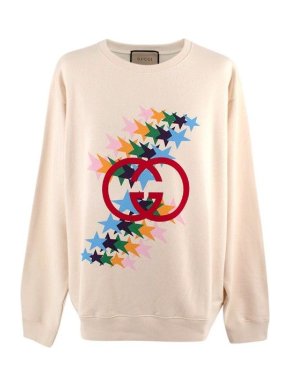 Gucci Cream GG Star Print Jumper