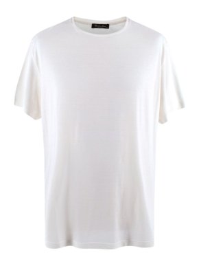 Loro Piana White Silk & Cotton T-shirt