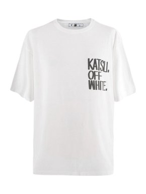 Off White x Katsu Graphic Printed Oversized T-Shirt