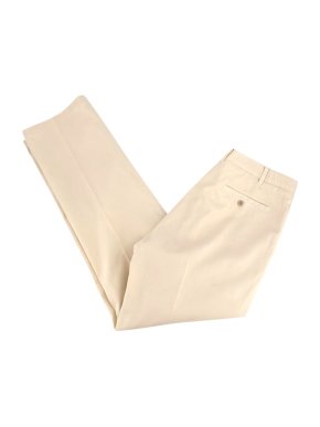 Loro Piana Cream Cotton Blend Tailored Trousers