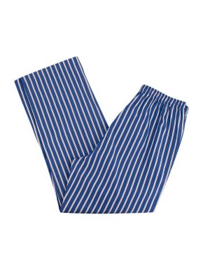Balenciaga Blue, Red and White Striped Cotton Trousers