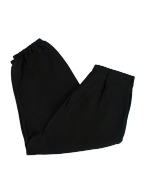 Saint Laurent Cropped Tapered Black Linen Blend Trousers