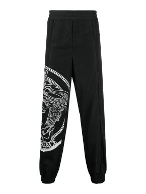 Versace White Medusa Logo Printed Track Pants