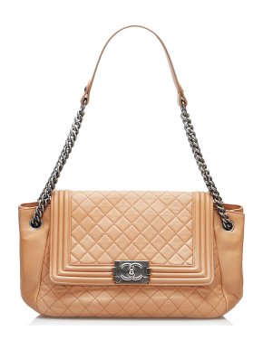 Chanel Lambskin Quilted Boy Accordion Flap Bag