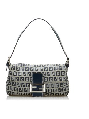 Fendi Zucchino Canvas Baguette Bag