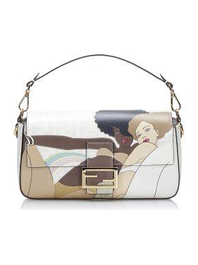 Fendi Zucca Bikini Girls Graphic Print Baguette Bag