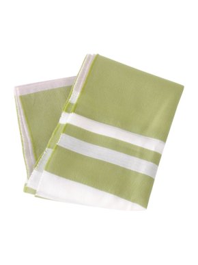 MaxMara Green Striped Silk Blend Scarf