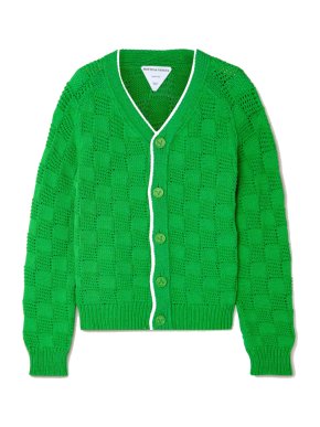 Bottega Veneta Bright Green Knitted Cardigan