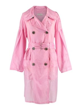 Dries Van Noten Pink Lightweight Belted Trench Coat