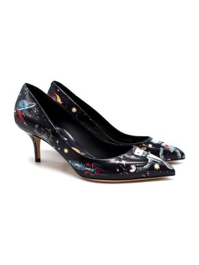 Dolce & Gabbana Robot Print Leather Pumps
