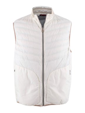 Brunello Cucinelli Cream Down Puffer Gilet