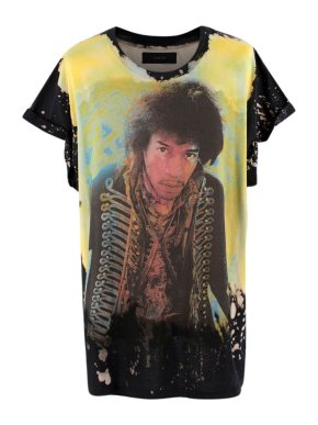 Amiri Black and Green Jimmy Hendrix Oversize T-shirt