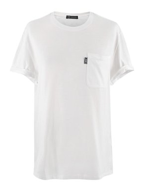 Versace White T-shirt with Front Pocket