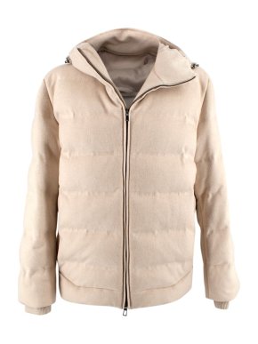 Loro Piana Cashmere Hooded Storm System Down Coat