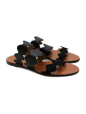 Chloe Lauren Scalloped Flat Sandals