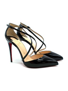 Christian Louboutin Patent-leather Cross Blake 100mm Pumps