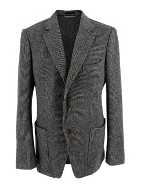 Tom Ford Grey Wool Single-breasted Tailored Jacket