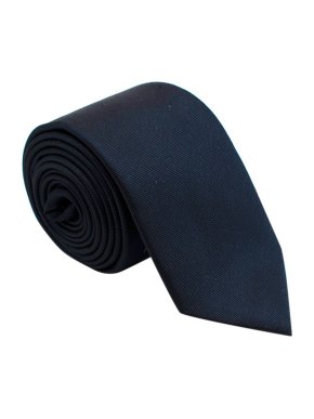 Balmain Navy Woven Silk Tie