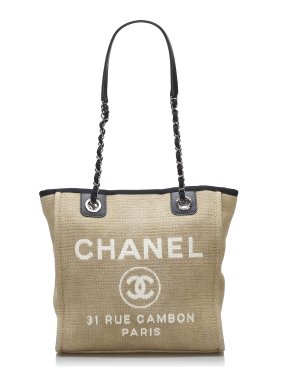 Chanel Deauville Raffia Tote Bag