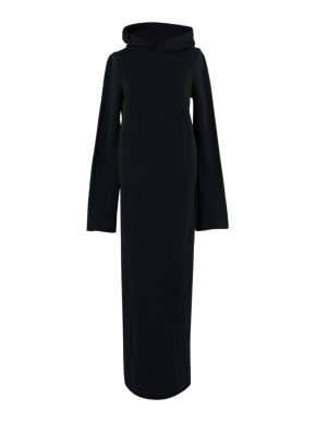Vetements Black Hooded Maxi Jumper Dress