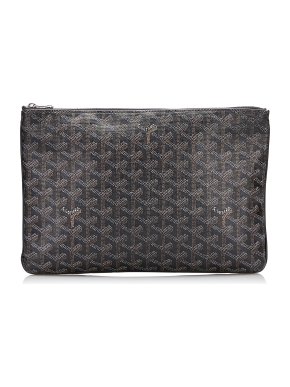 Black Goyardine Senat MM Pouch