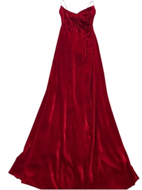 Ralph Lauren Collection Red Velvet Gown
