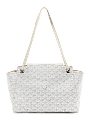 White Goyardine Rouette PM Tote Bag