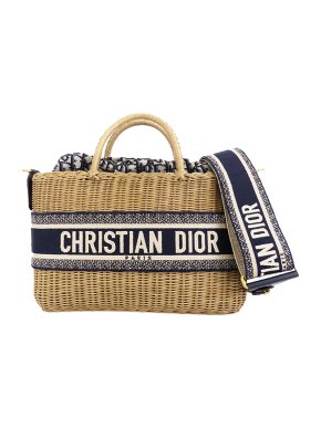 Dior Wicker Oblique Basket Bag