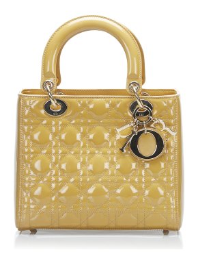 Medium Patent Cannage Lady Dior Top Handle Bag