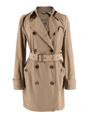 Burberry Brit Beige Double Breasted Trench Coat