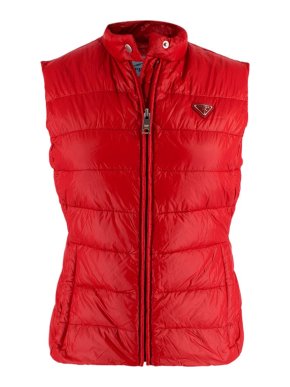 Prada Red Nylon Fitted Gilet