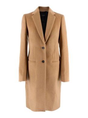 Joseph Camel Wool & Cashmere Single Breasted Coat